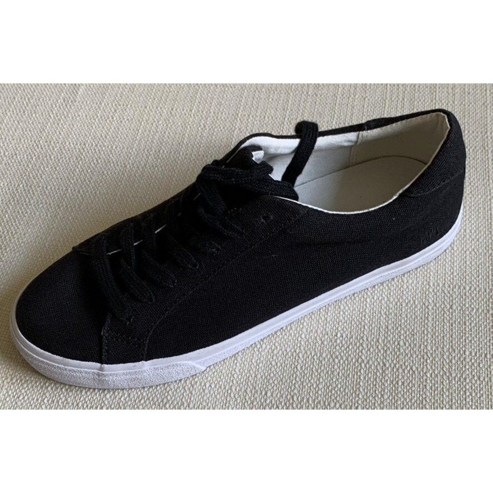 Madewell Unisex Sidewalk Sneakers Sz M 6.5 W 8 Black Canvas Chic‎ Comfort Shoes